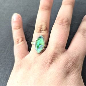 Sterling silver opal ring size 8